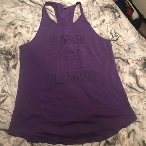 Purple Under Armour Gym Tank